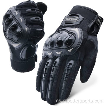 Guantes de montar en motocicleta de carreras de dedos transpirables